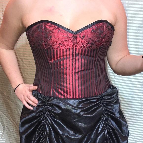 Victorian Renaissance Gothic Corset Bustier Dress - Picture 2 of 12